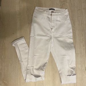 White Fashion Nova canopy jeans